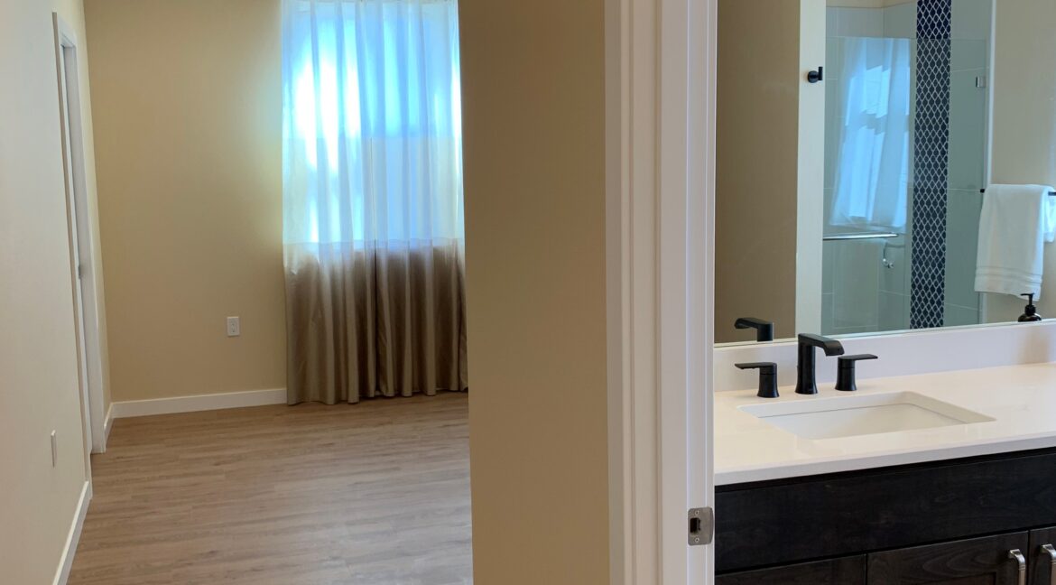 master bedroom and bath